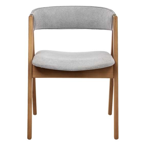 Стул Halston, орех, серое букле