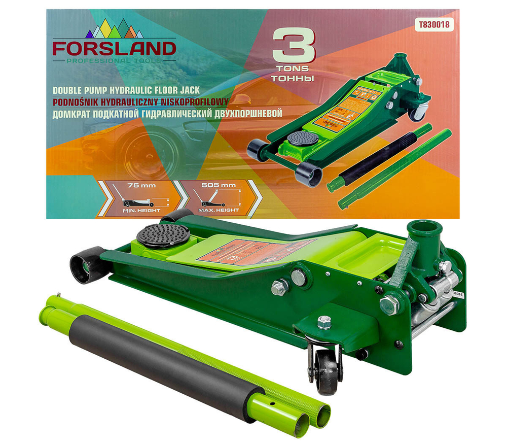Домкрат подкатной гидравлический 3т Forsland Forsland-T830018