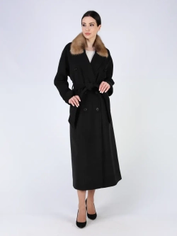 Пальто демисезонное длинное с поясом