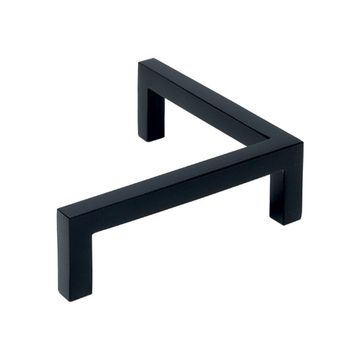 Ручка-скоба 96мм, (угловая) отделка черный бархат (матовый)