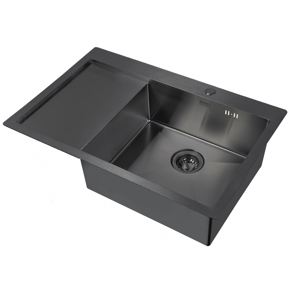 Кухонная мойка премиум GERHANS K37851B-L  PVD графит