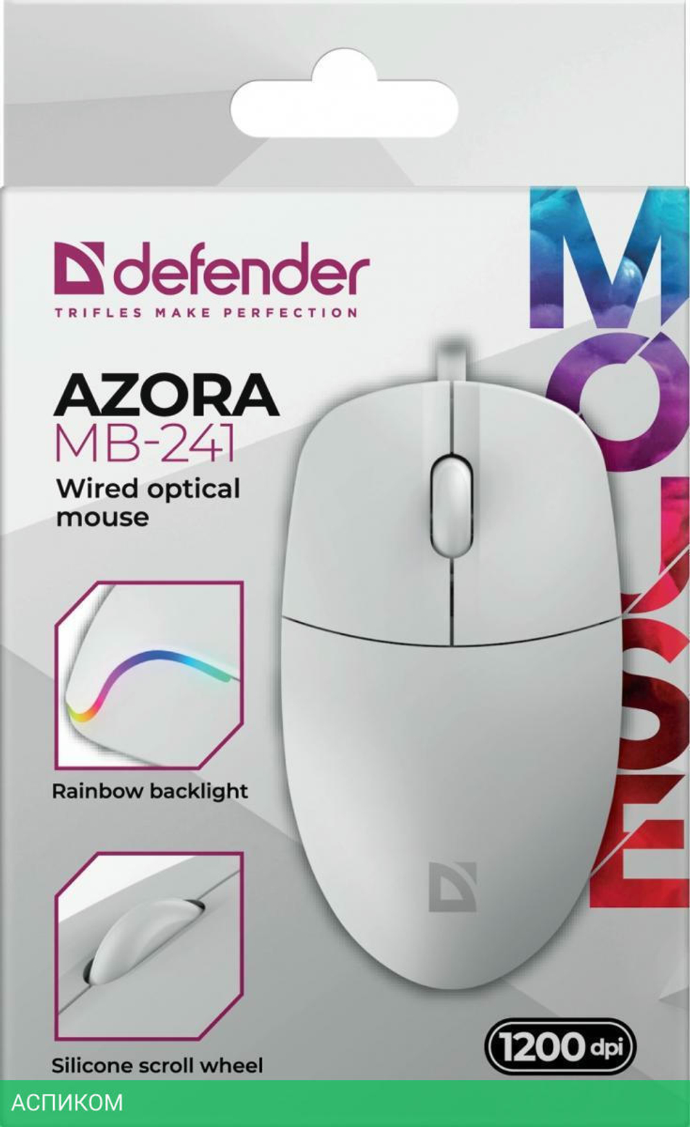Мышь Defender Azora MB-241 белый (52242)