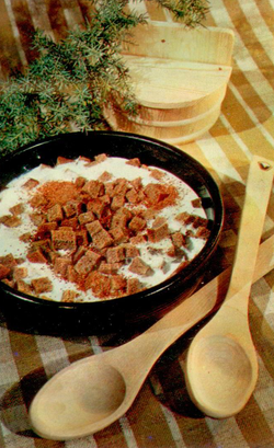 Почтовая открытка СССР - Тюря с простоквашей