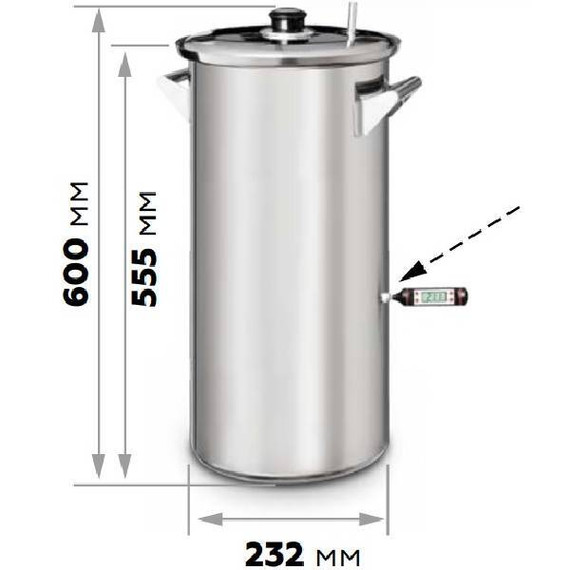 Коптильня Шарабан цилиндрическая вертикальная (23 литра)