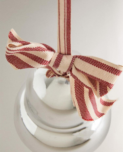 ZARA HOME ЕЛОЧНОЕ УКРАШЕНИЕ «КОЛОКОЛЬЧИК», СЕРЕБРЯНЫЙ