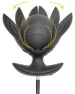 Черная расширяющаяся анальная пробка с вибрацией RC Inflatable Expander Plug with Vibration