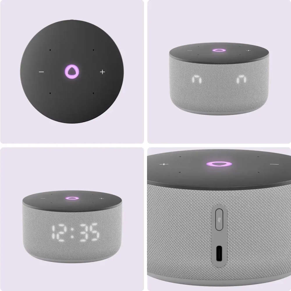 Умная колонка Yandex Станция Мини 3 Алиса серый 12W 1.0 BT/Wi-Fi (YNDX-00027GRY)