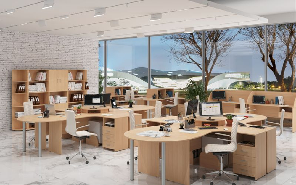 Шкаф для документов с 2 комплектами дверей КАНЦ вариант №2