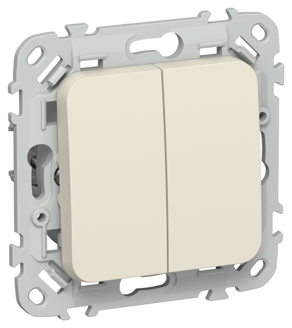 FLITE Выключатель жалюзи с блокировкой 10А ВЖ42-2-0-ФлСл сливочный IEK