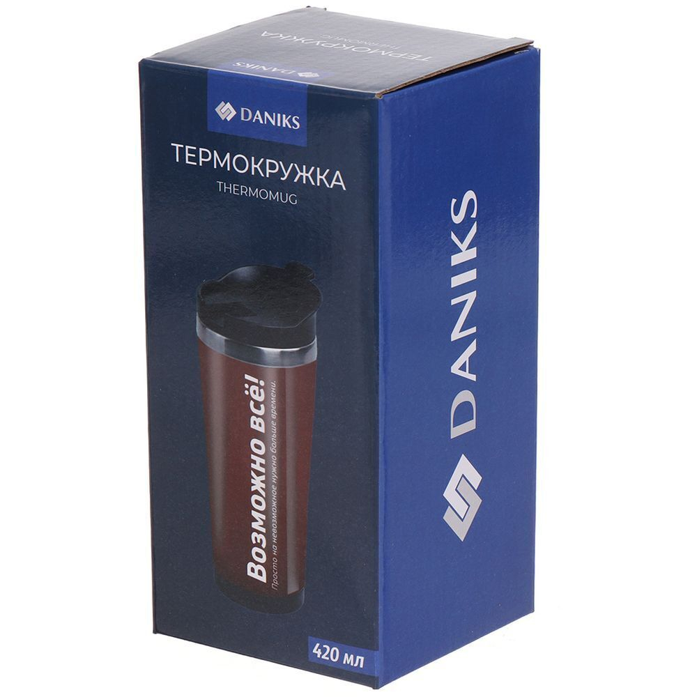 Термокружка пластик, 0.42 л, Daniks, Мужской стиль 1, FD-06-9