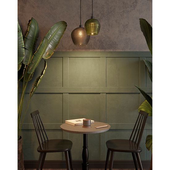 Светильник подвесной каскадный aurora, D40 см, зеленый/серый