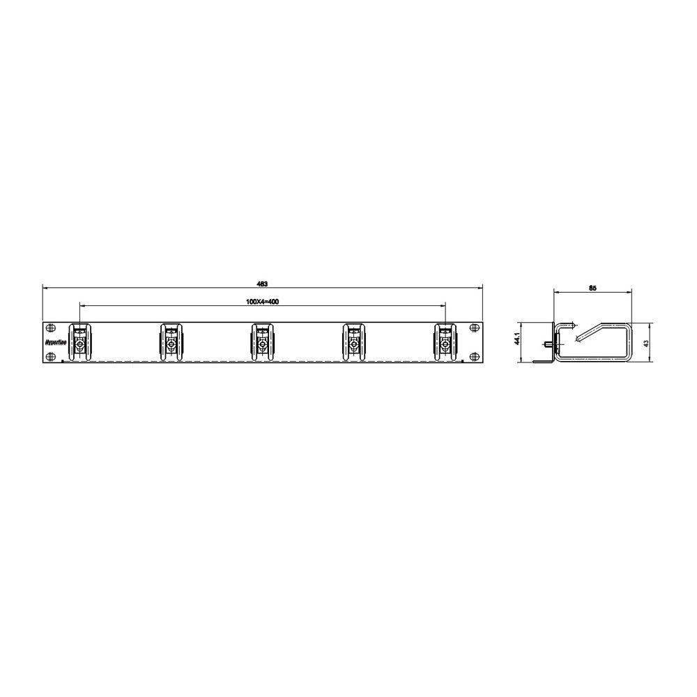 Кабельный организатор CMW-1U-01-BK