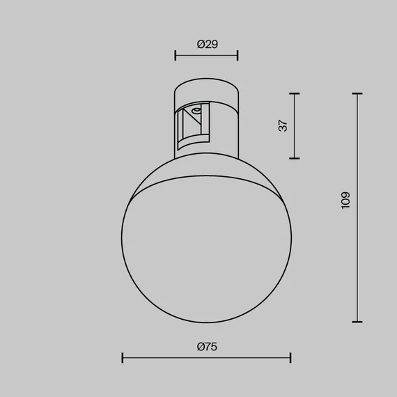 Трековый светильник Луна / Luna Flarity 3000K 4Вт 120° Technical tr149-1-5w3k-pt