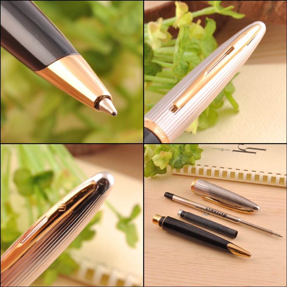 Шариковая ручка Waterman Carene De Luxe, цвет: Black/Silver, стержень: Mblue