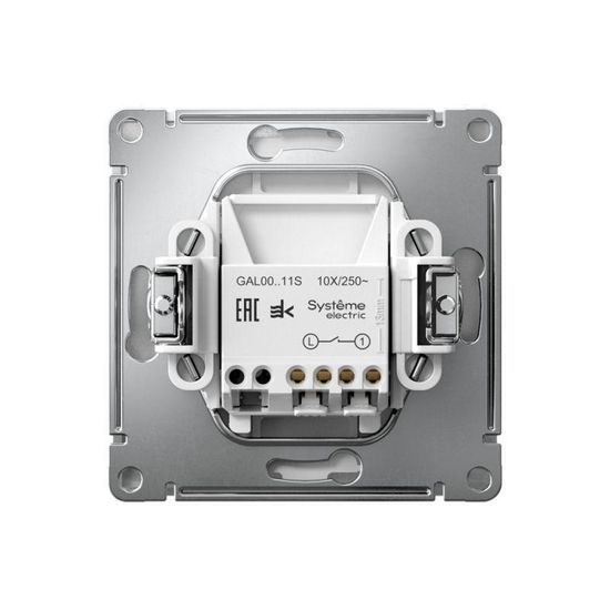 Выключатель 1-кл. ArtGallery 10AX быстрозажим. клем. механизм алюм. SE GAL000311S