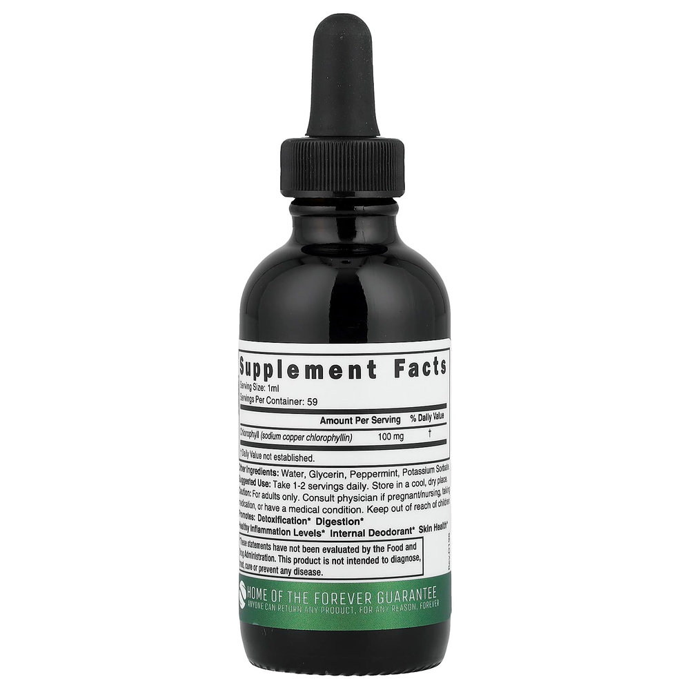 Nutri, хлорофилл, перечная мята, 100 мг, 59 мл (2 жидк. унции)