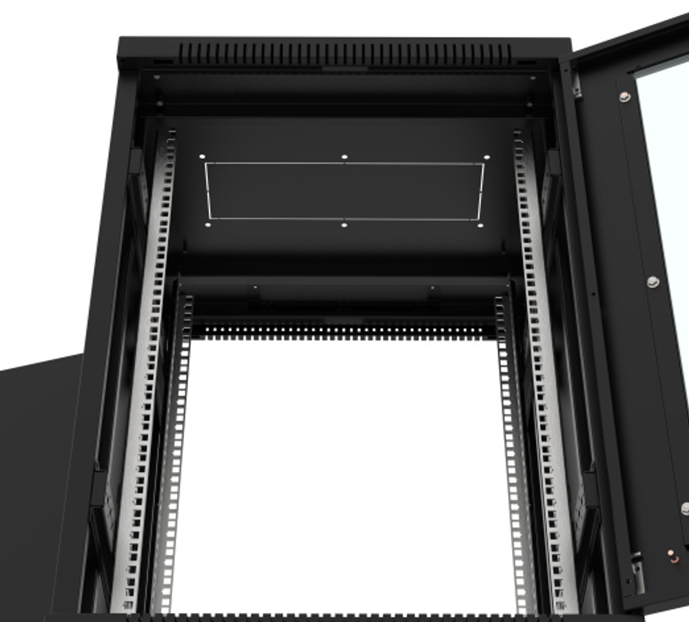 Шкаф напольный 19", 18U Filum FL-NT-1866GM1M-BK