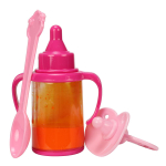 Аксессуары для пупса (бутылочка, ложка, соска), блистер QX682