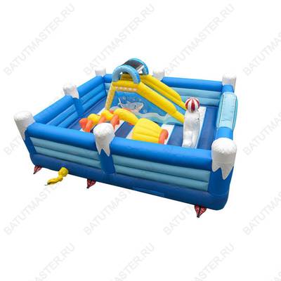 Коммерческий надувной батут "Морские приключения" 5*5*2,5 м