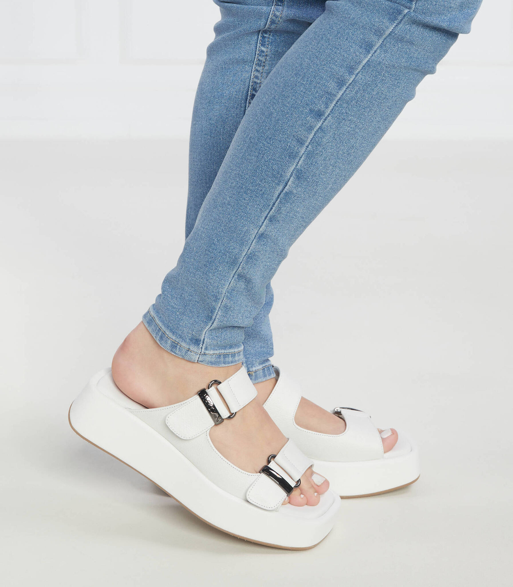 Кожаные шлепанцы Marc Cain - белый(UB SG.04 L04)