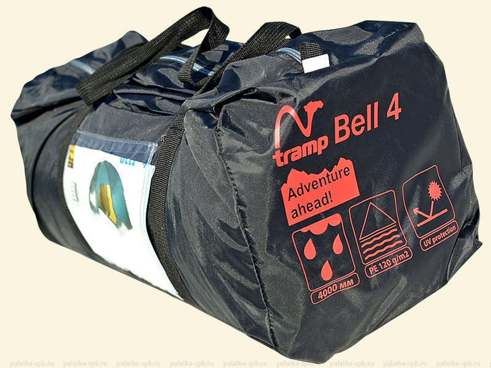 Палатка TRAMP Bell 4 (V2), артикул TRT-81, цвет Зеленый