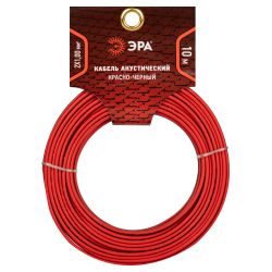 Акустический кабель ЭРА 2х1,00 мм2 красно-черный, 10 м