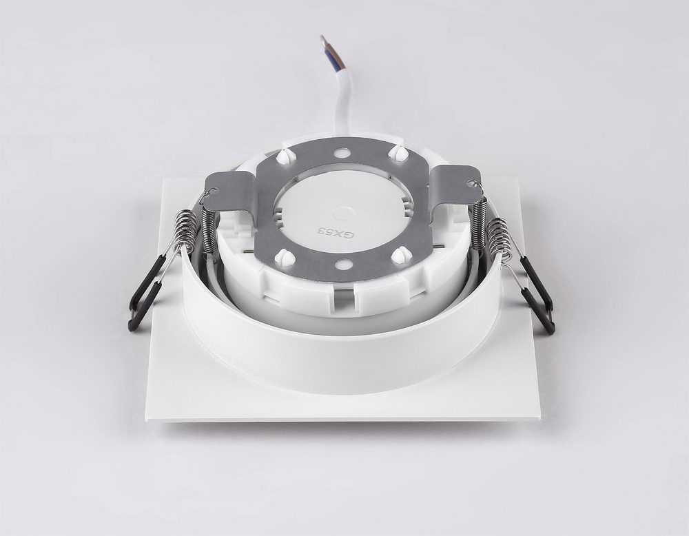 Светильник встраиваемый поворотный точечный TN51915 WH белый GX53 max 12W 115*115*23