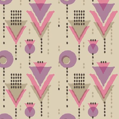 Каллы розовые стилизованные на бежевом