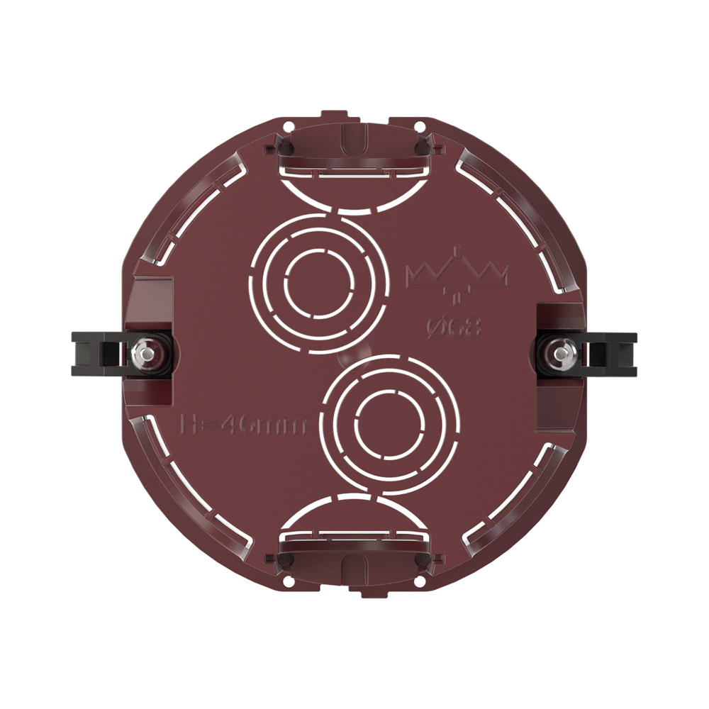 Подрозеточная коробка для полых стен, глубиной 45мм, 2 модуля
