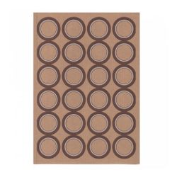 Этикетка бумажная самоклеящаяся крафт, d 4,2 см, 24 наклеек на листе А4, 100 л/уп, Garci