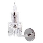 Настенный светильник серии Premium line 1x40Вт E14, металл/стекло/кристаллы, никель/прозрачные кристаллы/прозрачное стекло