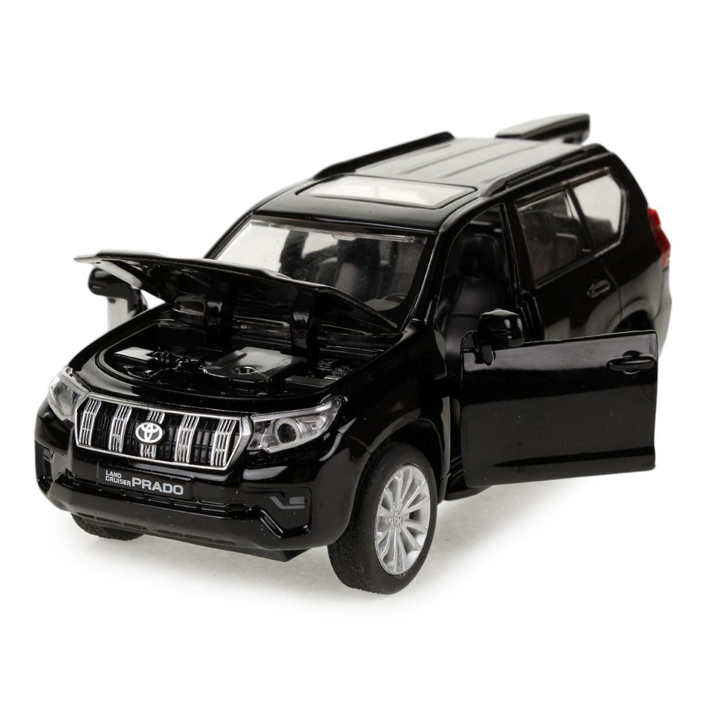 Модель ин. мет. "Toyota Land Cruiser Prado" свет-звук 15см, двери, коробка SB-68482BL (Технопарк)