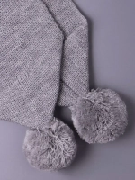 Шарф зимний вязаный с помпонами для детей