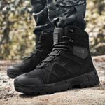 CHENGSHILUOTUO Combat Boots Men"s Black/Sand