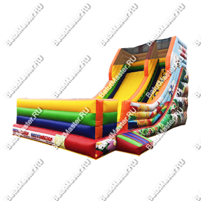 Детский надувной батут-горка "Радужный спуск" 10*5*6 м