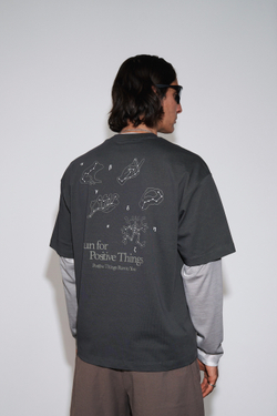 Футболка Blue Monte T-Shirt with Frog, Hand, Tree, and Stone Print "Rock Ash"