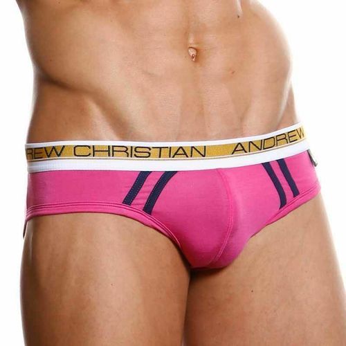 Мужские трусы брифы розовые Andrew Christian Slim Focus Brief Fuchsia