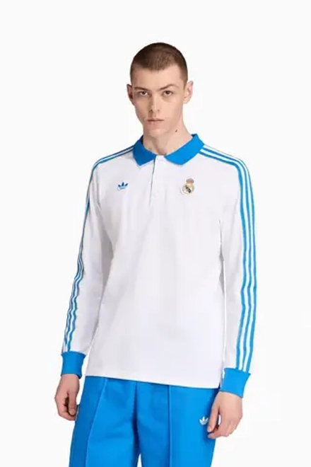Футболка adidas Real Madrid 25/26 Terrace Icons LS Polo - белый
