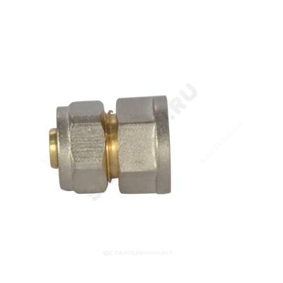 Муфта МП латунь никель обжим Дн 16х1/2" ВР ГОСТ 32415-2013 7002 Aquasfera 7002-01