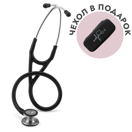 Стетоскоп Littmann Cardiology IV, черный, стальная акустическая головка (6152)