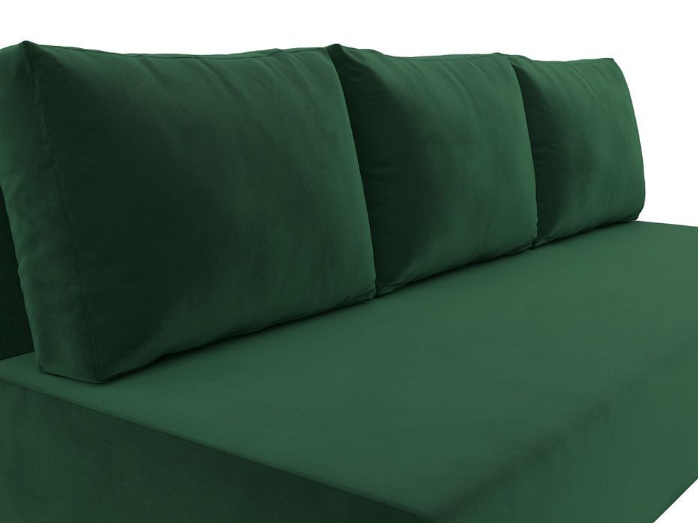 Диван прямой Лига-033 ВЕЛЮР Зеленый