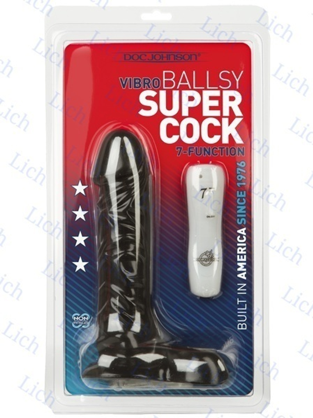 Черный вибропенис с 7 функциями и выносным пультом