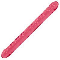 Двухсторонний розовый фаллоимитатор 45,7см Doc Johnson Double Dong Pink Crystal Jellie 0287-03-CD