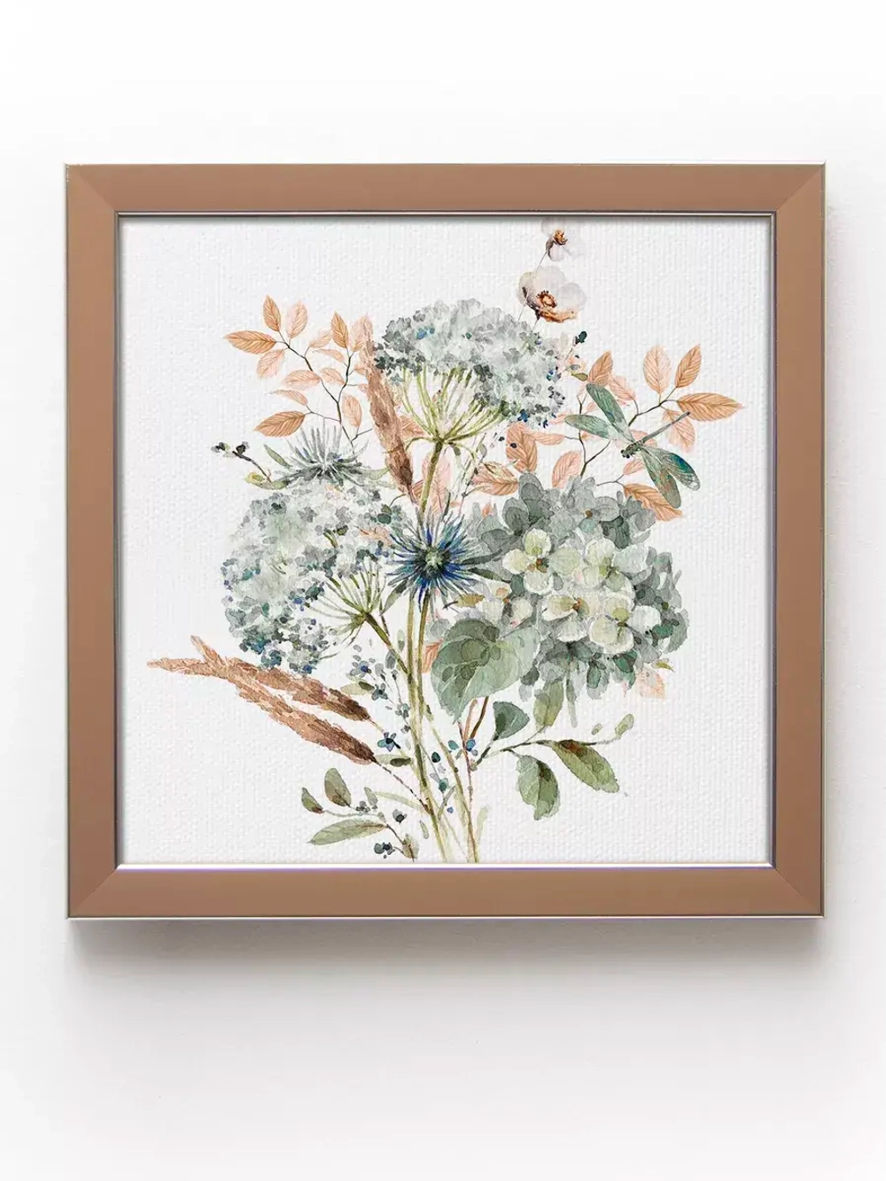 Картины на стену интерьерные на холсте 4 шт, 23*23 см