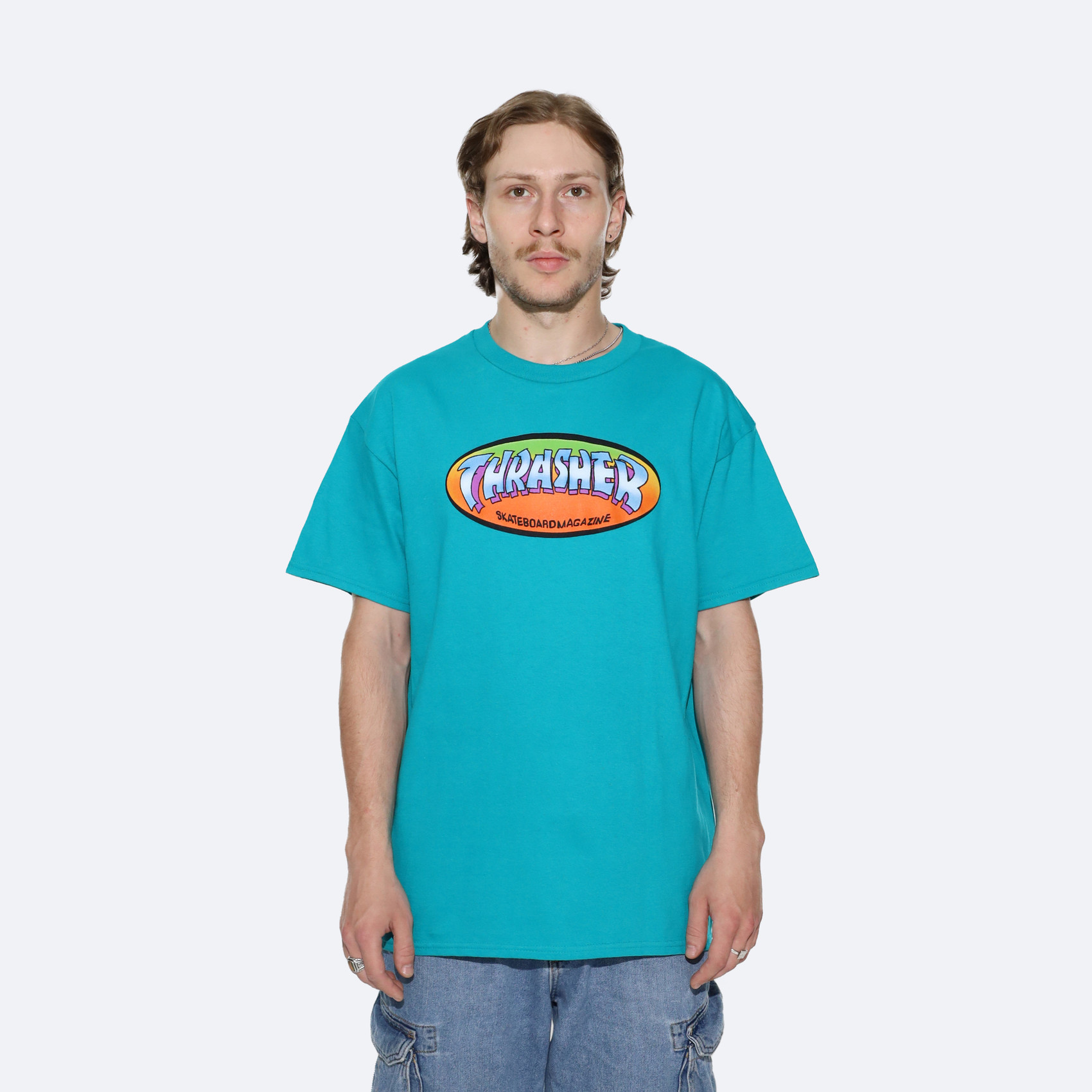 Футболка Thrasher Ninety-Five By Spanky T-Shirt (jade dome) артикул:JZc05zFZijaWYGRQp7ip-2 - купить в магазине Дайс
