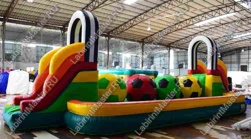 Коммерческий надувной батут "Футбольная площадка" 12*5*4 м