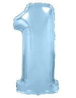 Цифра «1» голубая с гелием в магазине «Склад Шаров»