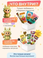 Подарочный набор сладостей 45 штук Сладкий бокс с Лабубу