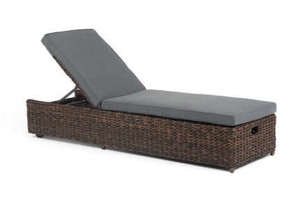 "Рим" шезлонг (гиацинт) с подушкой, цвет коричневый