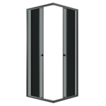 Душевое ограждение Niagara Eco NG-1008-14QT (80х80х190) квадрат,раздвижное,черный,стекло тонированное,1 место